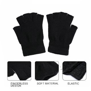 12 Pares Guantes Térmicos Unisex Negro