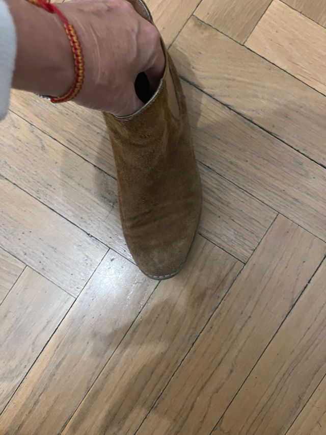 Botín ante beige talla 38