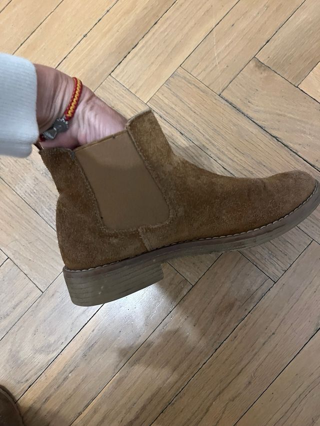 Botín ante beige talla 38