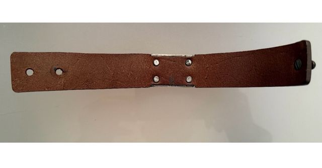 Pulsera Diesel Cuero Marrón y Plata Vintage