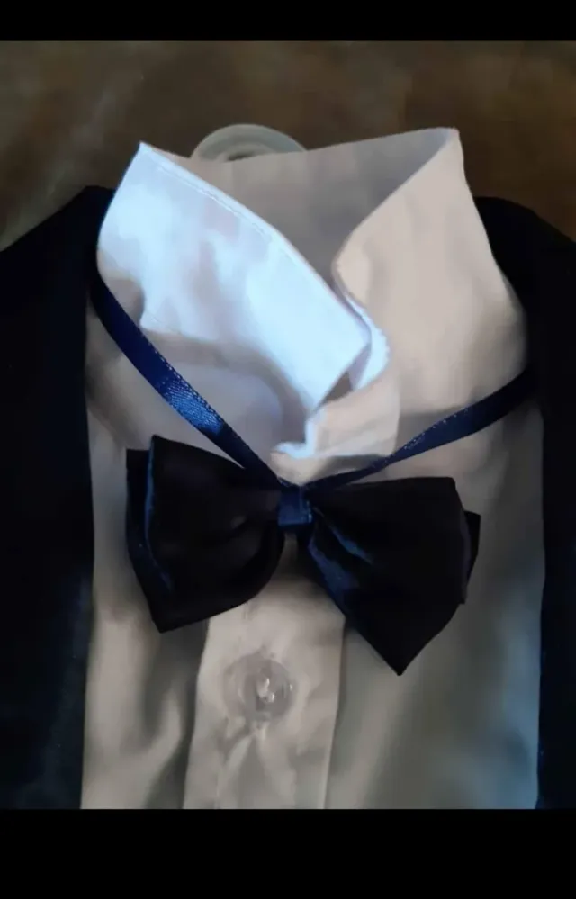 Completo Smoking Bambino Blu/Bianco