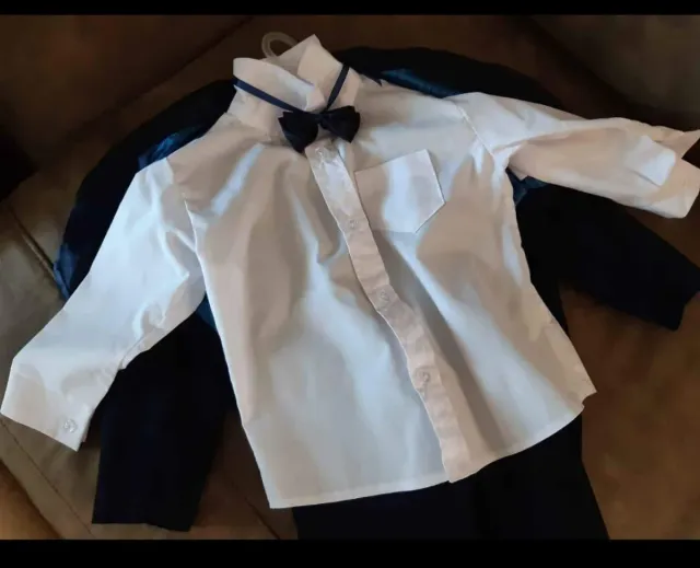 Completo Smoking Bambino Blu/Bianco