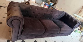 Sofá Chesterfield Nero in Velluto