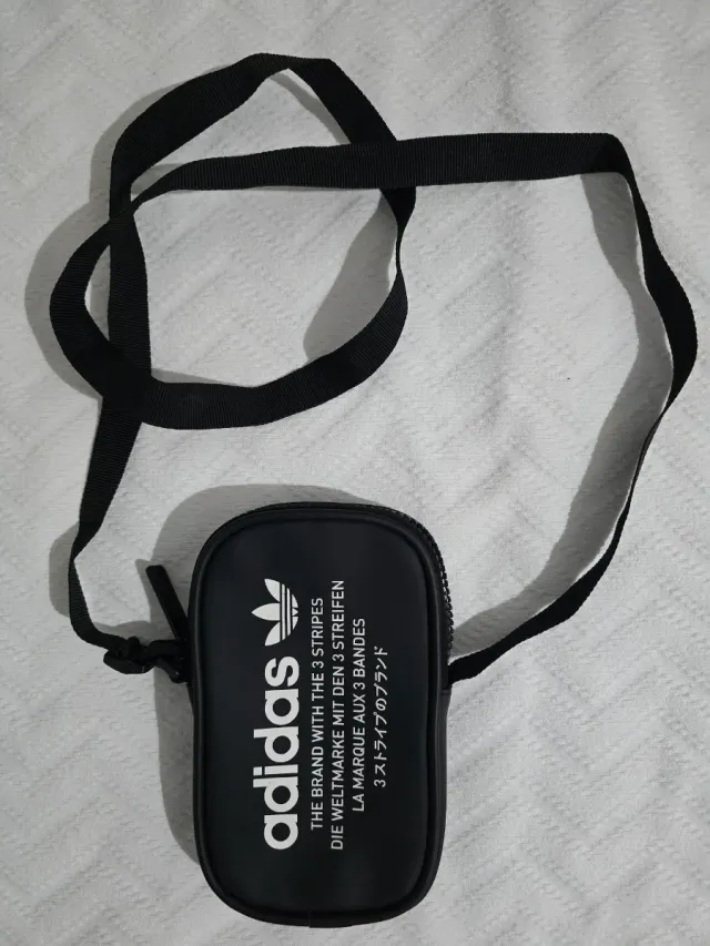 Bolsa Tiracolo Adidas Preta 18x11