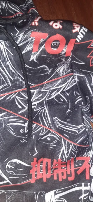 Felpa con cappuccio stile anime taglia 12 anni