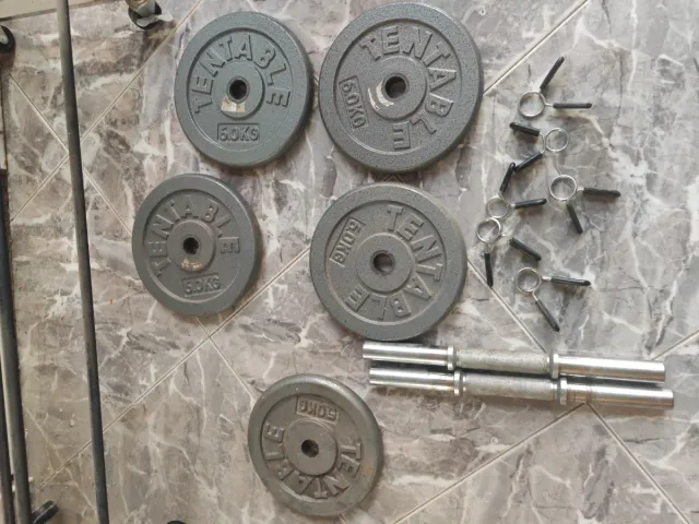 Pack discos peso, barras y topes