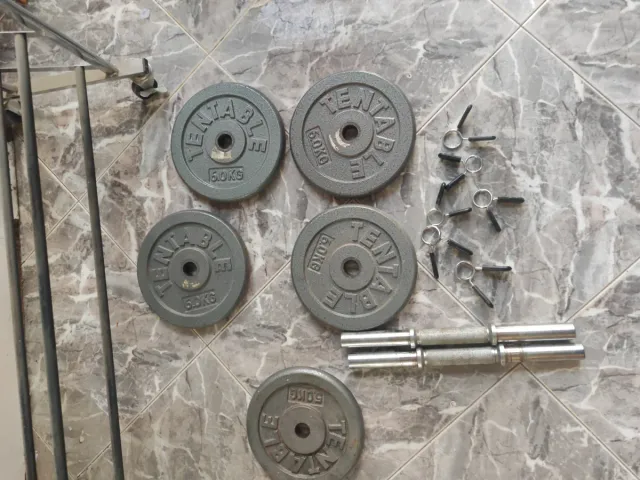 Pack discos peso, barras y topes