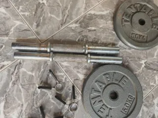 Pack discos peso, barras y topes