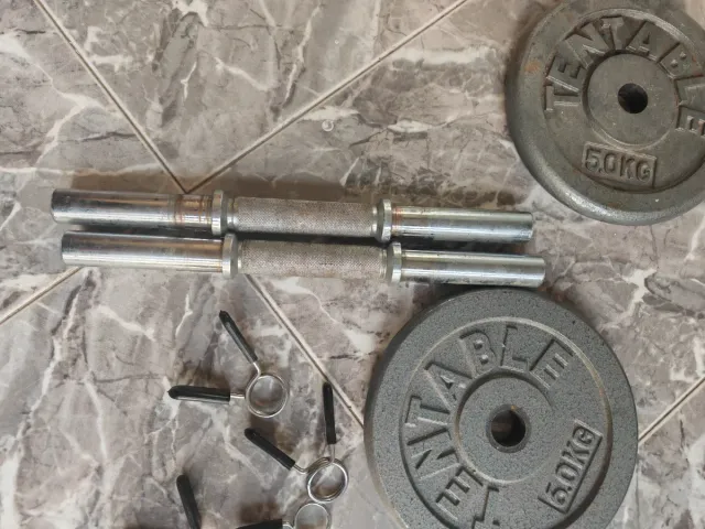 Pack discos peso, barras y topes