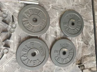 Pack discos peso, barras y topes