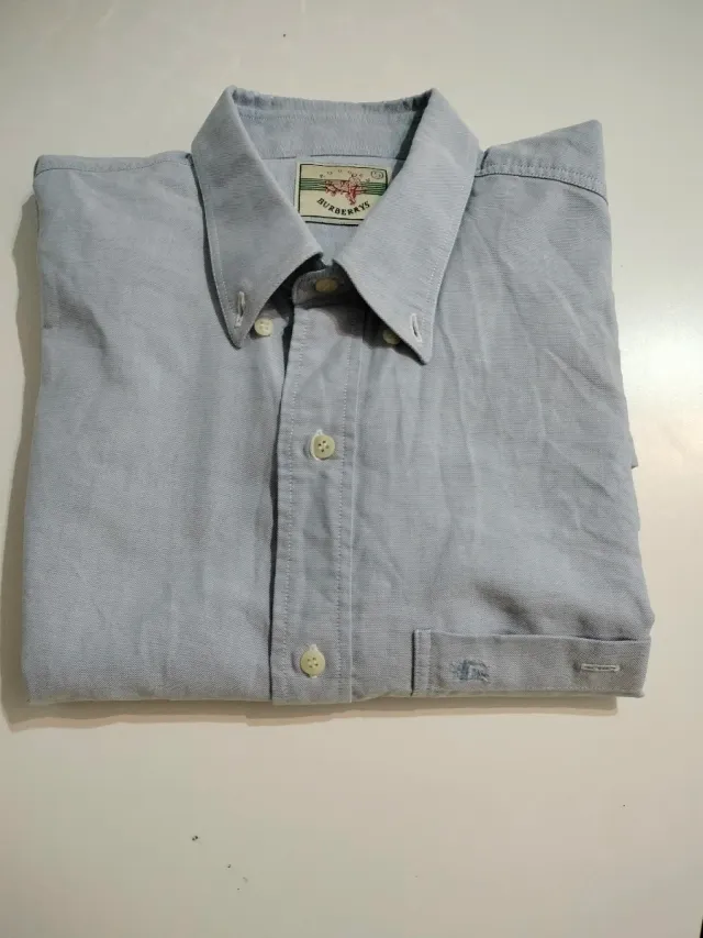 Camisa Burberrys Azul y Blanca
