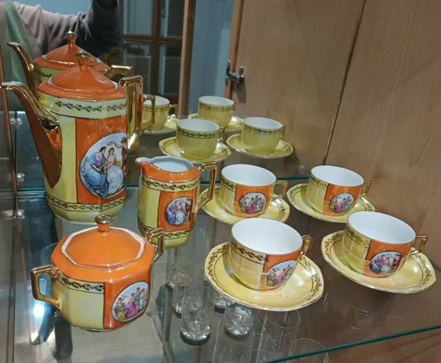 Juego de café antiguo porcelana