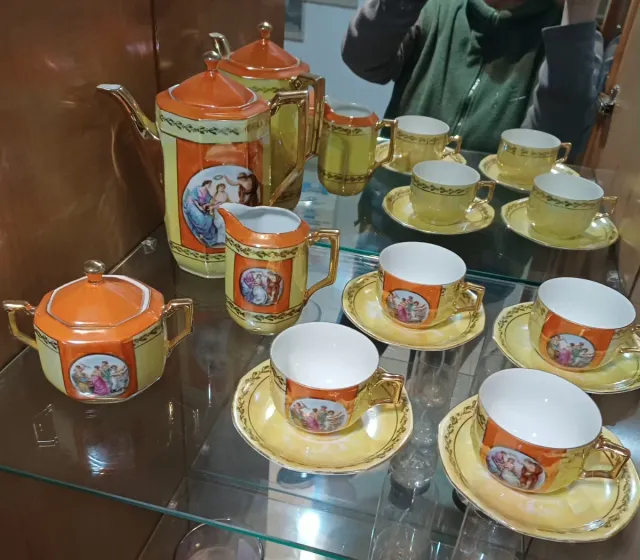 Juego de café antiguo porcelana