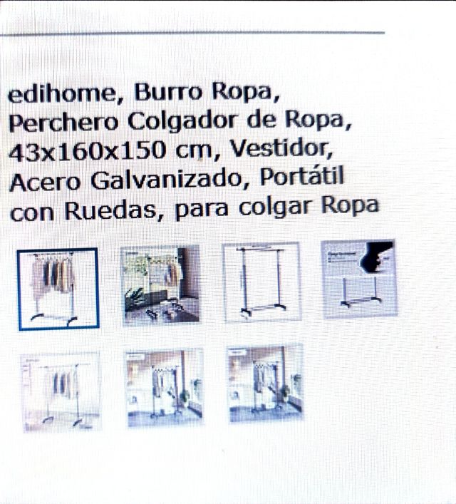 Perchero con ruedas.