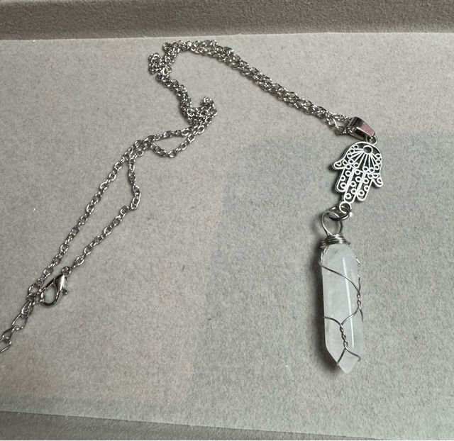 Colar Mão de Fátima com Cristal