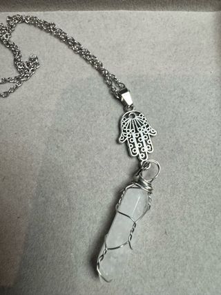 Colar Mão de Fátima com Cristal