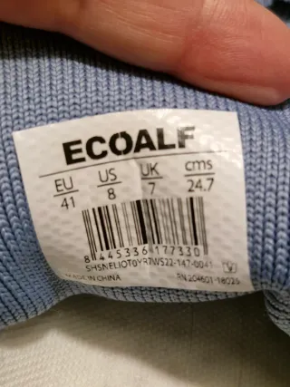 Zapatillas Ecoalf Talla 41 Azul/Blanco