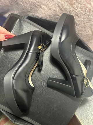 Zapatos negros tacón plataforma