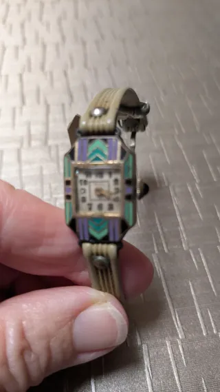 Reloj Celys Art Deco Esmaltado