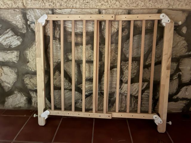 Valla de seguridad madera bebé/mascota