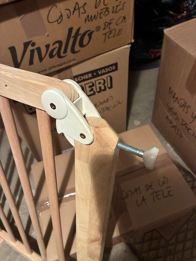 Valla de seguridad madera bebé/mascota