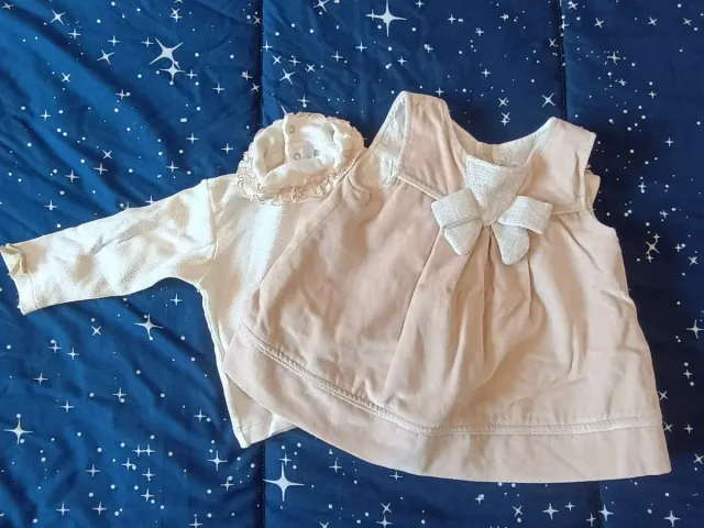 Vestito neonata velluto con fiocco