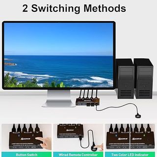 Switch KVM 2 PC 1 Monitor 8K@60Hz