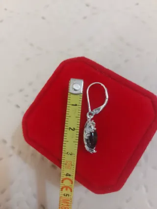 Pendientes estilo Isabelinos Plata 925 y Malaquita