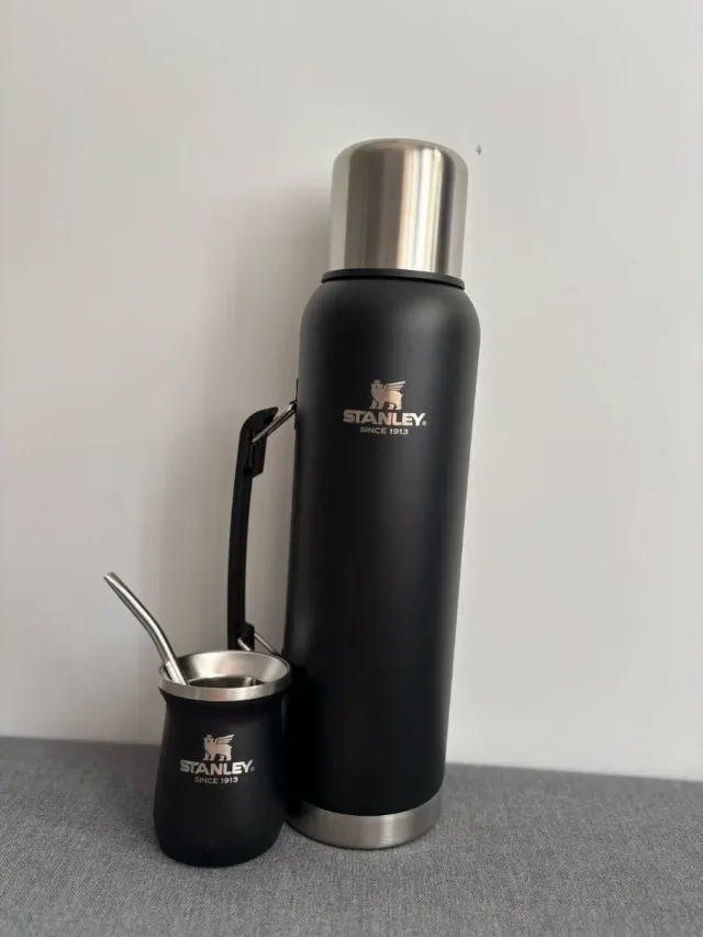 Set Termo Mate Stanley Negro, Rosa y Blanco