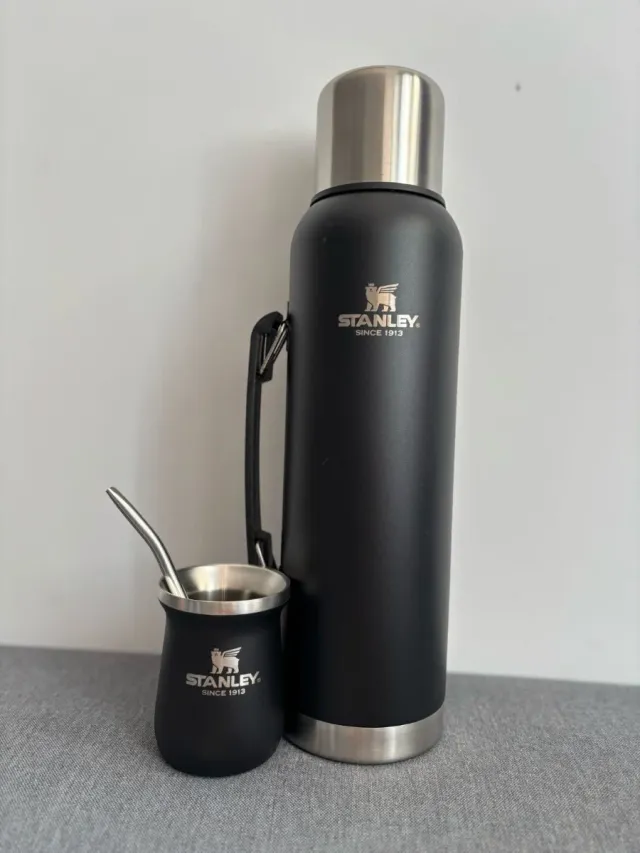 Set Termo Mate Stanley Negro, Rosa y Blanco