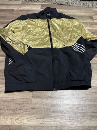 Chaqueta Adidas Vintage Negra y Dorada
