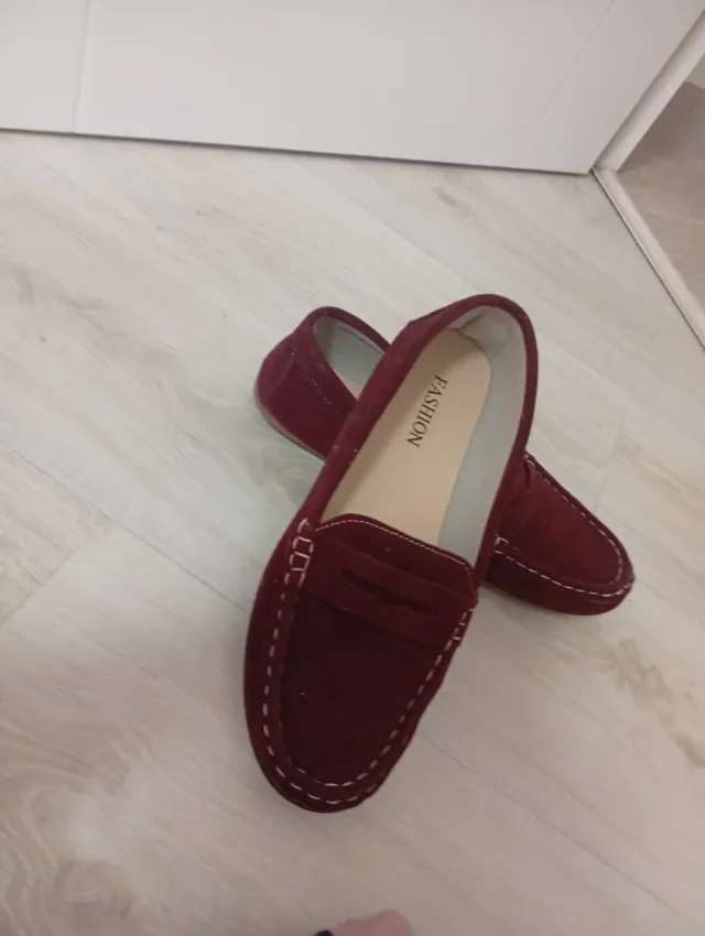 Zapatos planos mujer burdeos