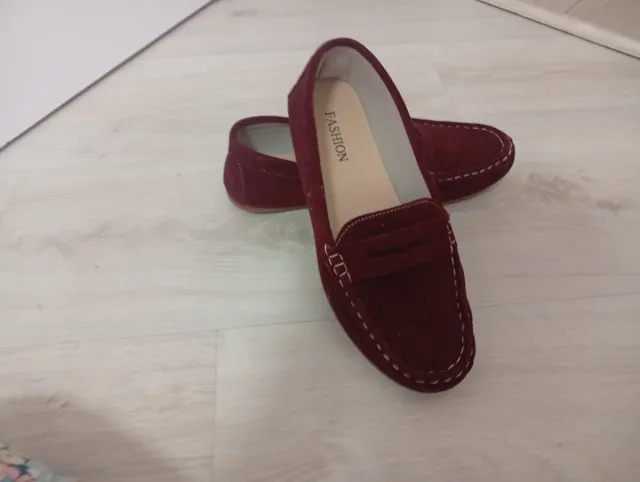 Zapatos planos mujer burdeos