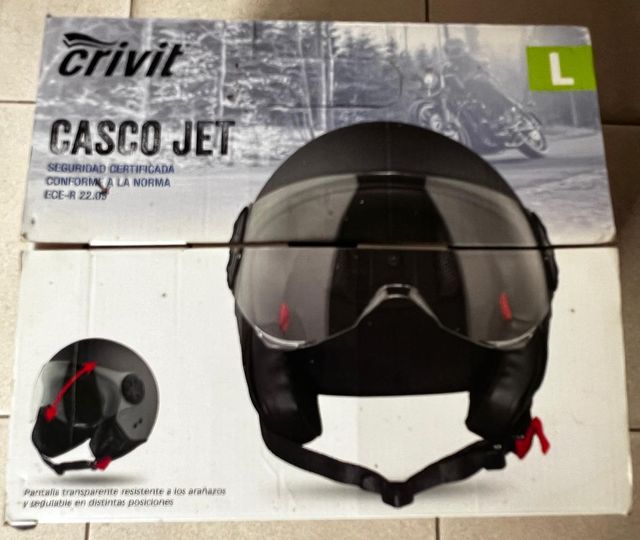 Casco Moto Jet Crivit Talla L ECE-R 22.05