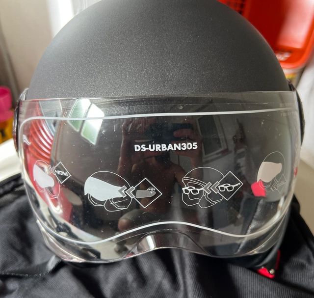 Casco Moto Jet Crivit Talla L ECE-R 22.05