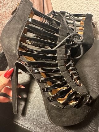 Tacones Gladiador Negro