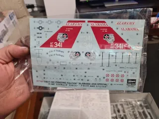 Rara maqueta Hasegawa F-16C "ALABAMA ANG SPECIAL"