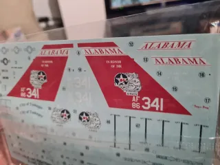 Rara maqueta Hasegawa F-16C "ALABAMA ANG SPECIAL"