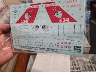 Rara maqueta Hasegawa F-16C "ALABAMA ANG SPECIAL"