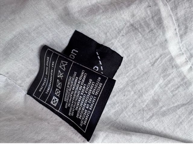 Chaqueta de cuero natural azul RING & PELLE