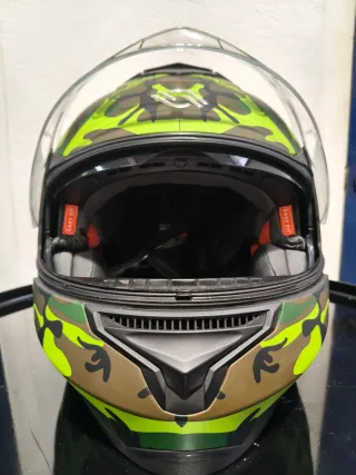 Casco Moto Shiro SH-501 Militar Talla M