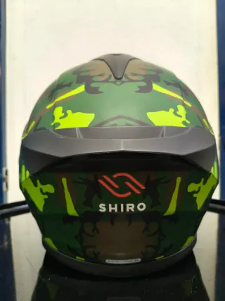 Casco Moto Shiro SH-501 Militar Talla M