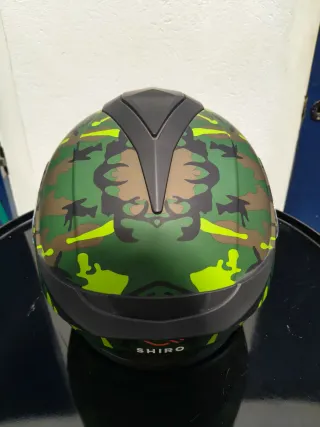 Casco Moto Shiro SH-501 Militar Talla M