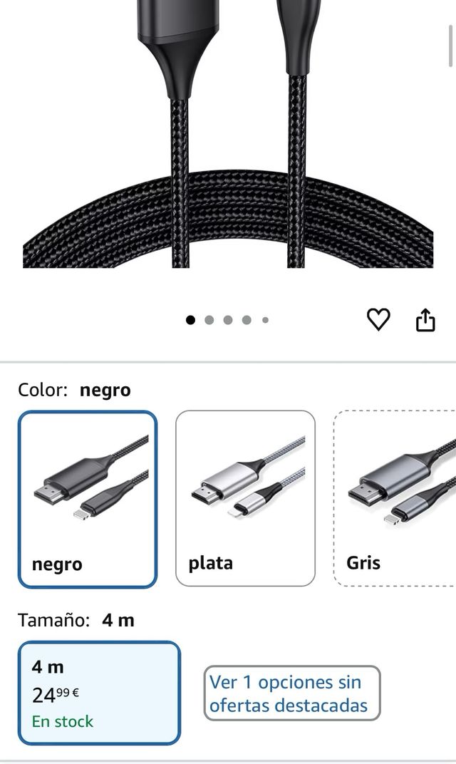 Adaptador Lightning a HDTV Amazon 4m