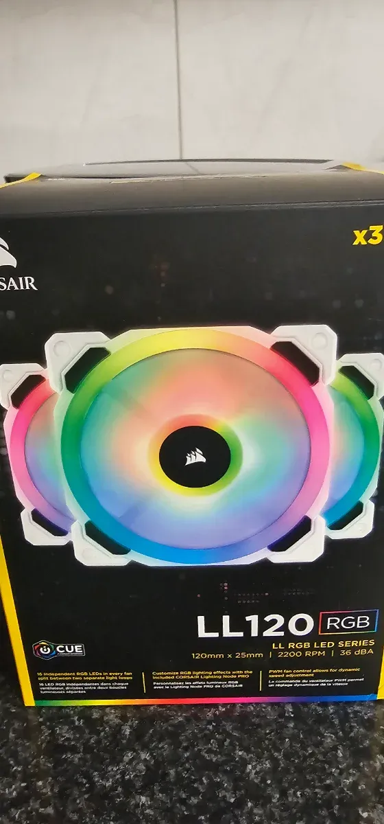 Ventoinhas PC Corsair RGB Brancas