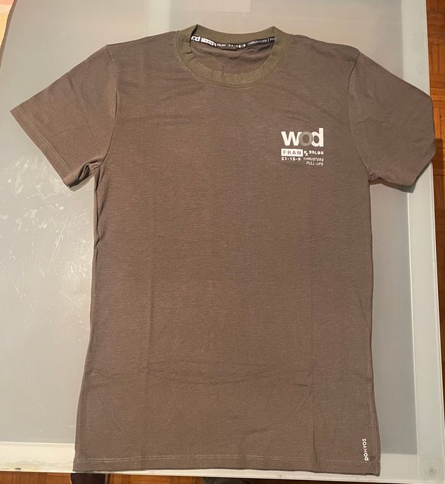 T-shirt allenamento Domyos verde oliva