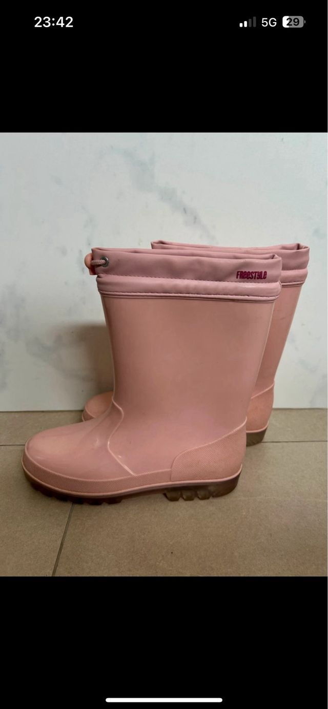 Botas de agua niña rosa Freestyle. Talla 37