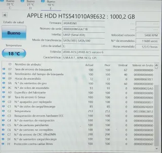 Disco Duro 2.5" Apple HGST 1TB en buen estado