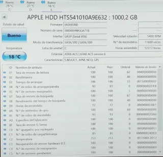 Disco Duro 2.5" Apple HGST 1TB en buen estado