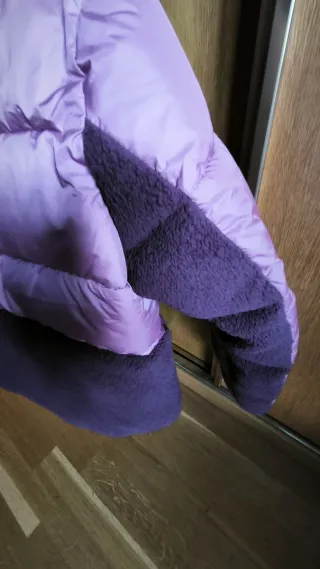 Anorak Columbia croped morado y rosa